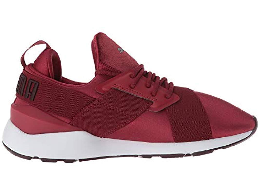 puma muse satin pomegranate