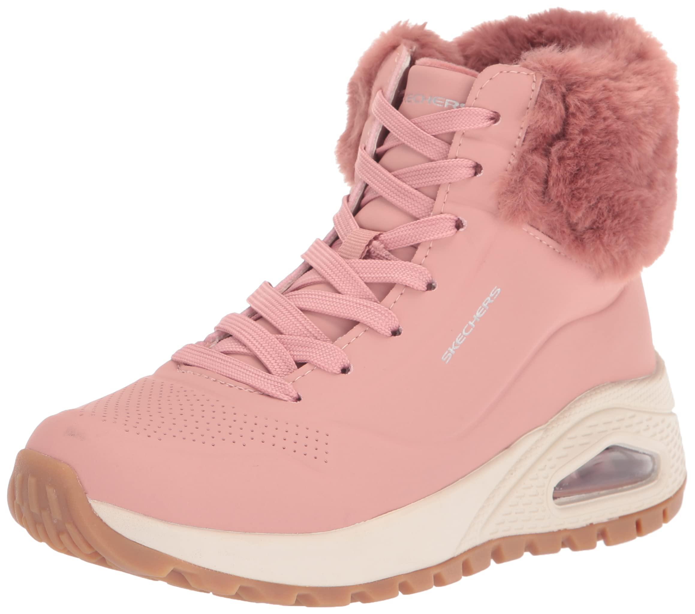 Skechers Women's Uno Rugged Fall Air Sneaker Boot Red 6.5