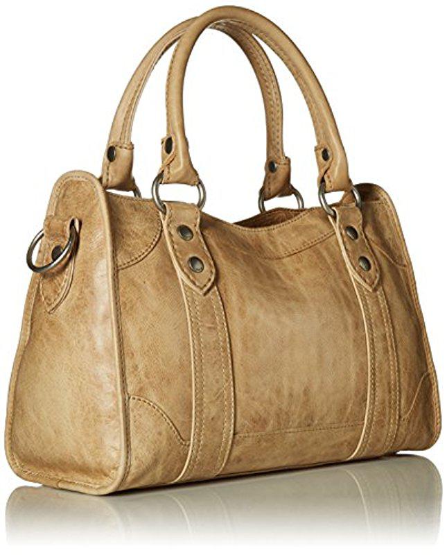 frye melissa zip satchel leather handbag
