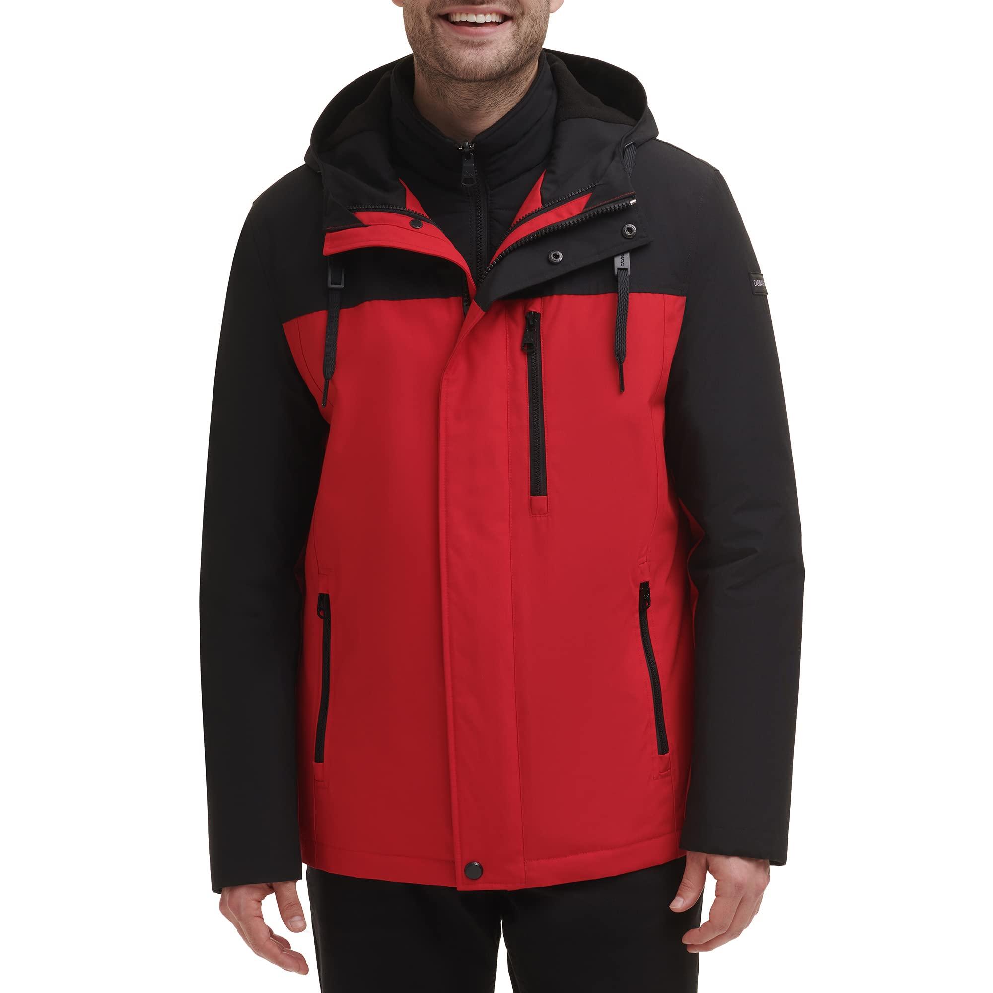 Schipbreuk onderwijzen Pompeii Calvin Klein Arctic Faille 3 In 1 Systems Jacket in Red for Men | Lyst