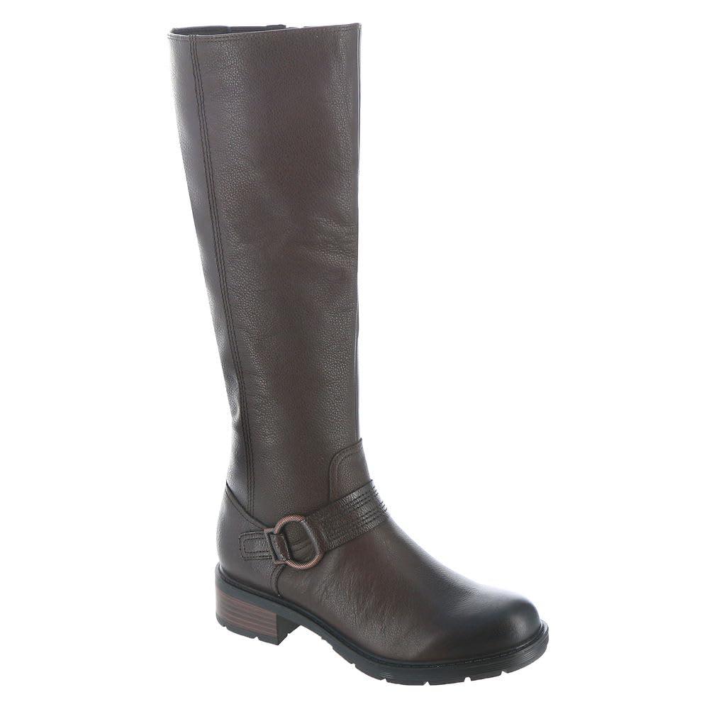 Clarks wide calf leather boots best sale
