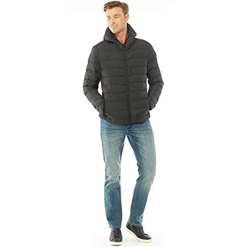 french connection mens row 2 hooded jacket khaki
