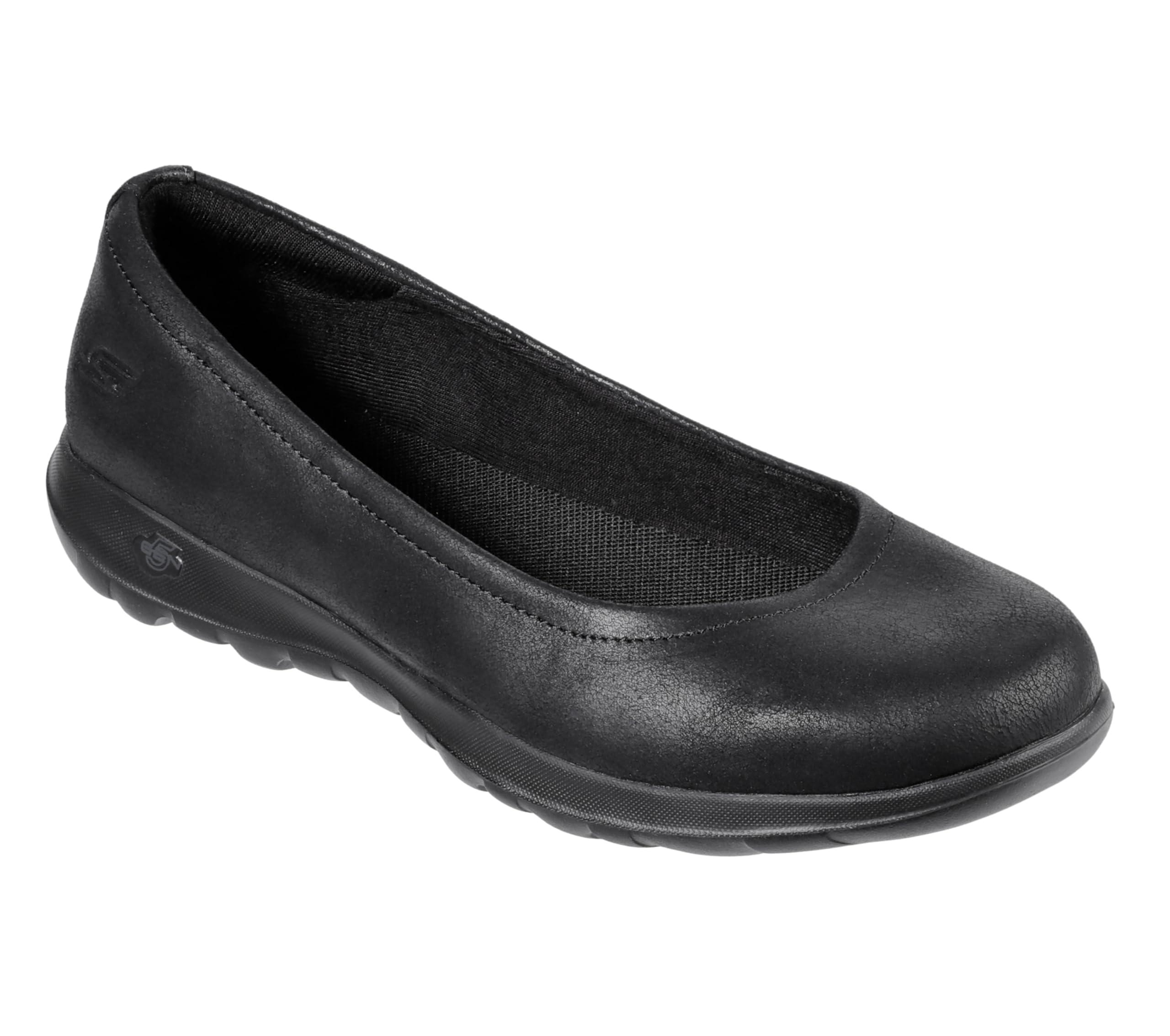 Skechers Womens Go Walk Lite 15395 Ballet Flat in Black Lyst UK