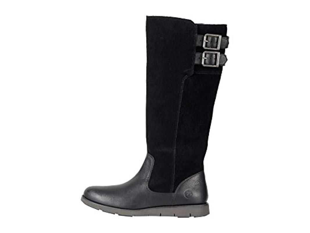 timberland black high boots