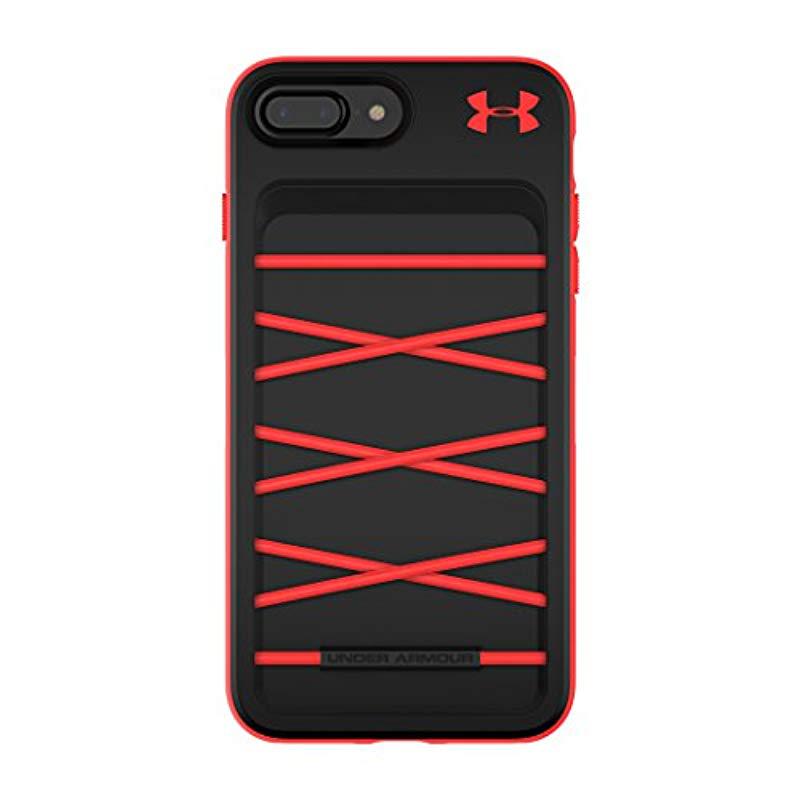 Under Armour UA proteger Stash Funda protectora para el iPhone 7 e iPhone 8 Negro/Rojo