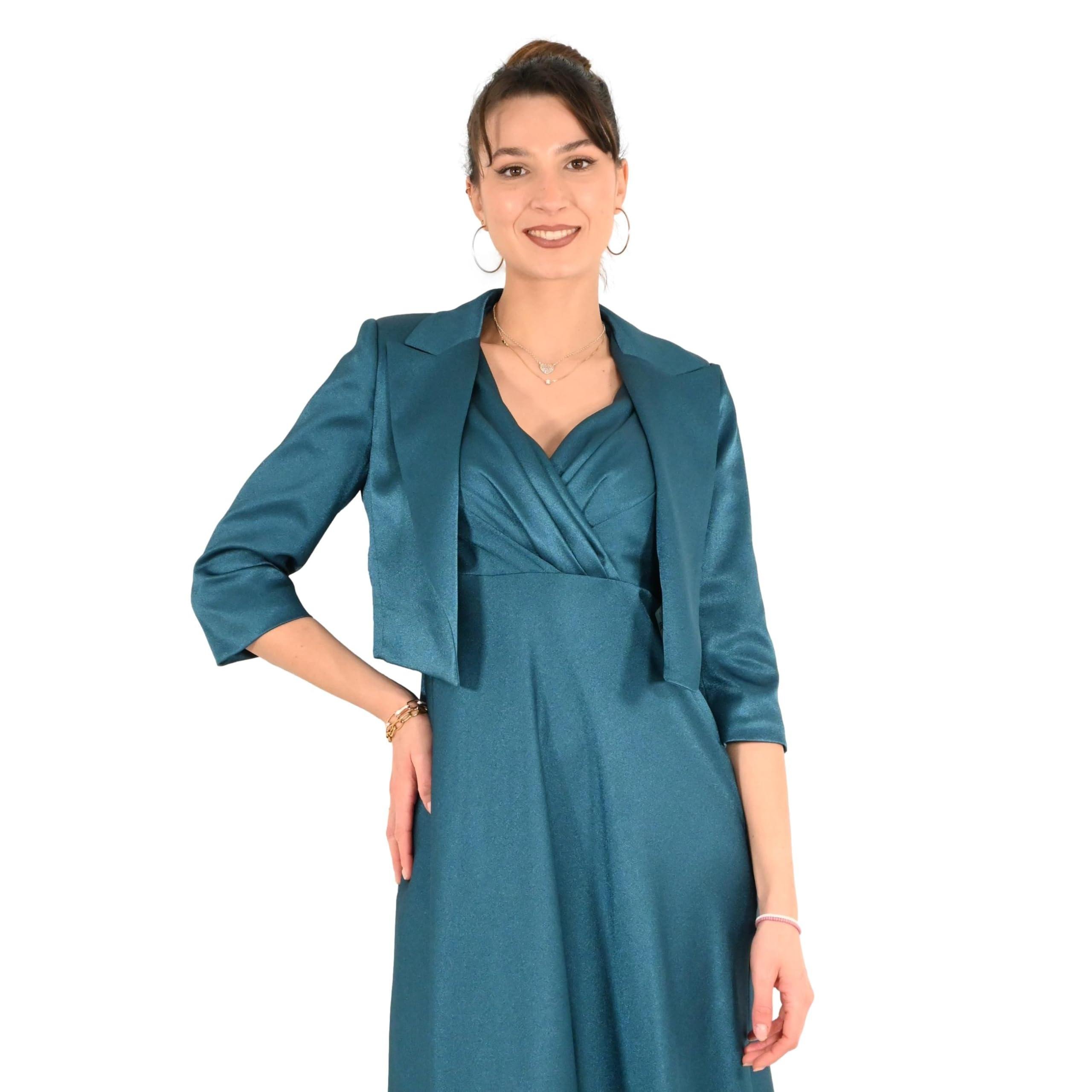 Elegante Corto Coprispalle Donna Rinascimento Nero (Cod