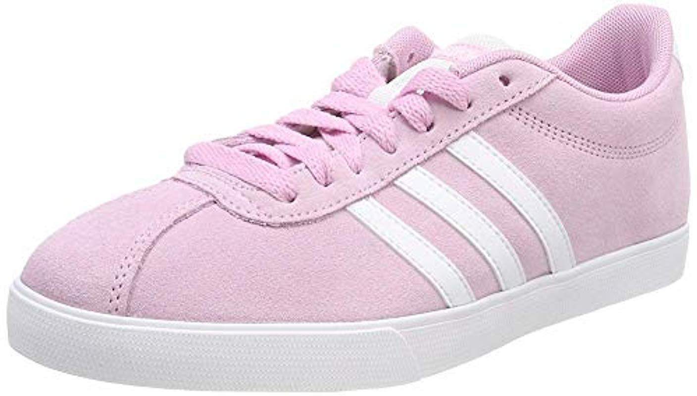 adidas pink courtset trainers