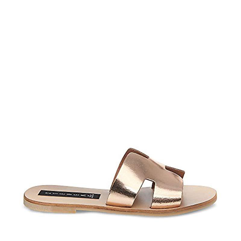 steve madden greece sandals rose gold