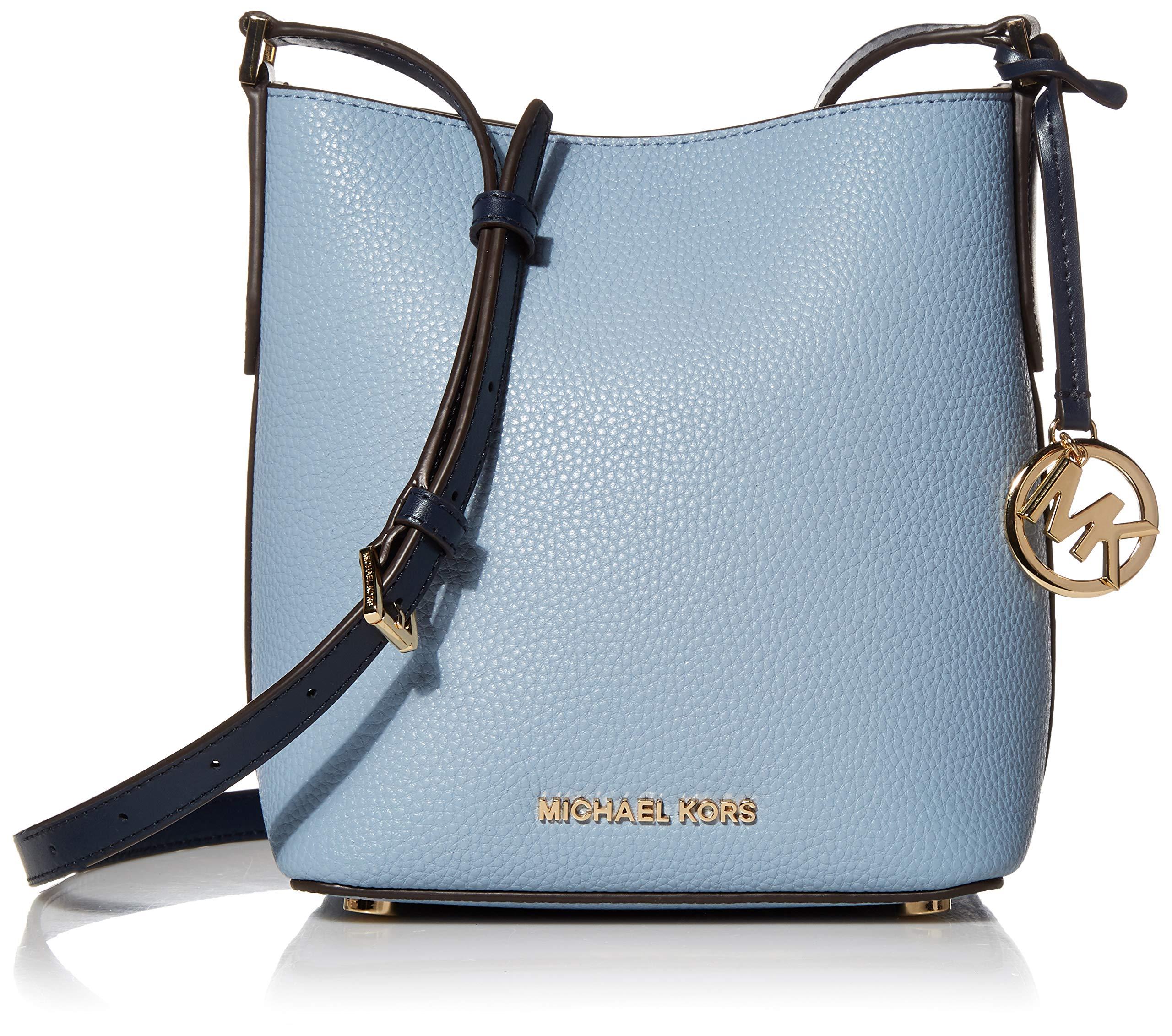 michael kors blue bucket bag