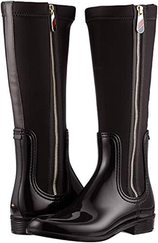 tommy hilfiger long rain boots
