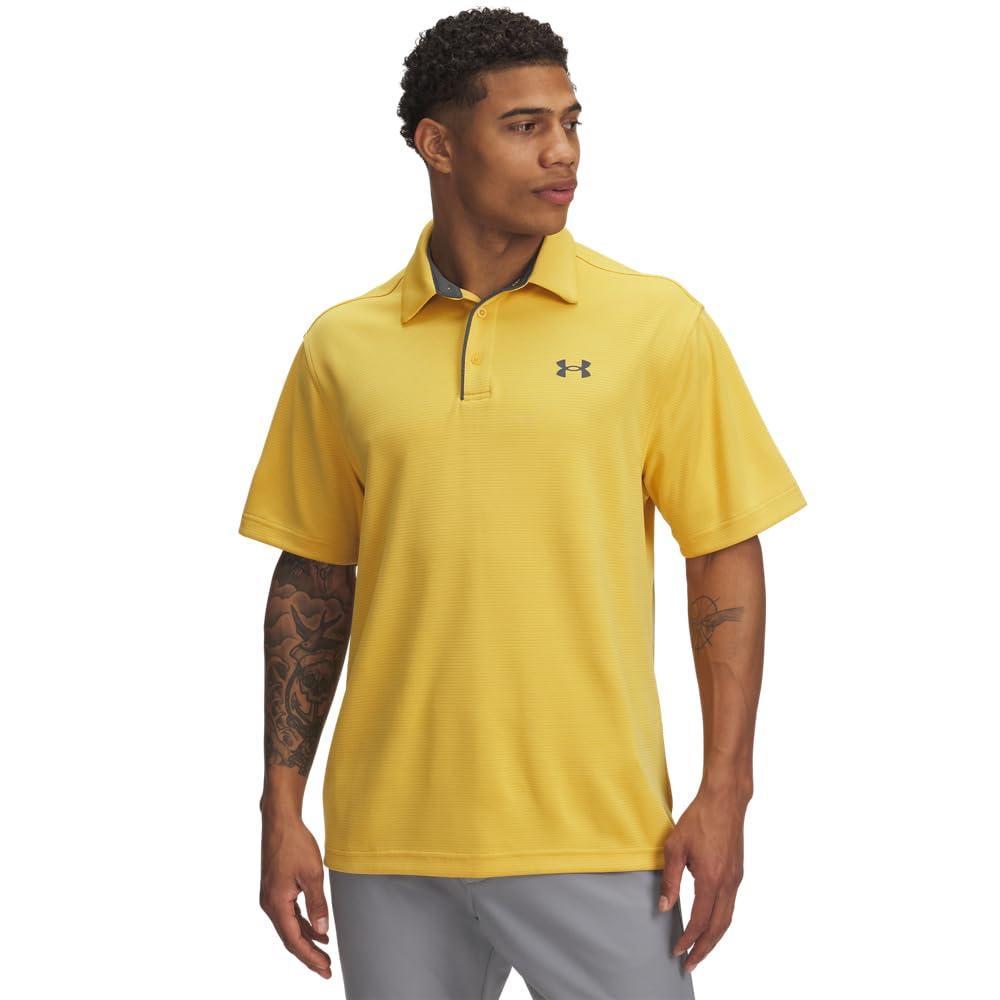 Under Armour Tech Golf Polo in Yellow for Men | Lyst UK