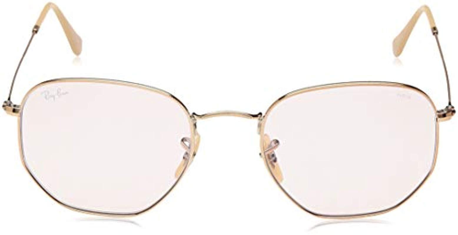 Ray Ban Hexagonal Polarized Square Sunglasses Copper 510 Mm For Men Lyst 8354