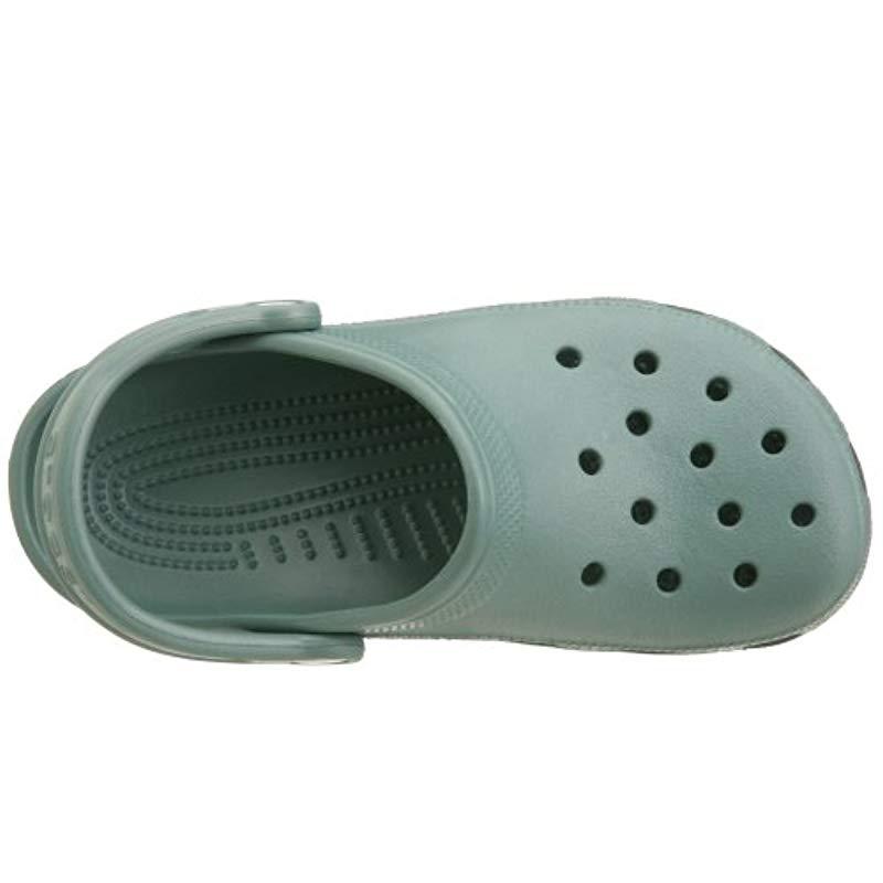 sage green crocs