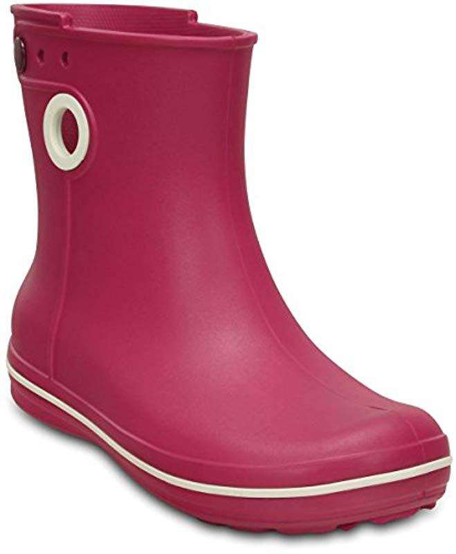 Crocs™ Jaunt Shorty Warm Lining Rain Boots in Berry (Pink) | Lyst
