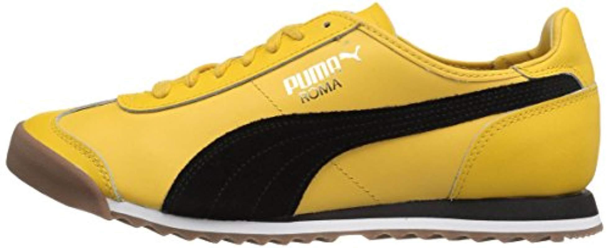 puma roma yellow