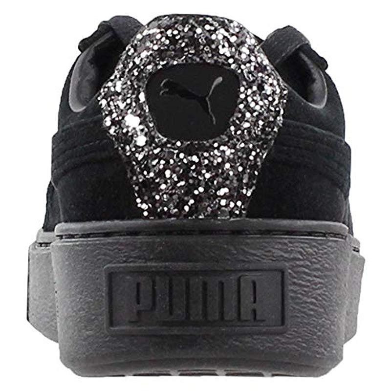 puma platform velvet crushed gem