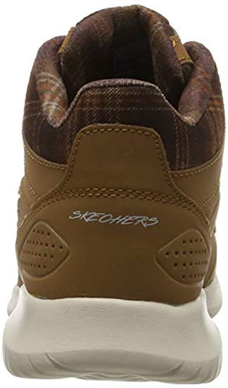 skechers lace up mujer marron