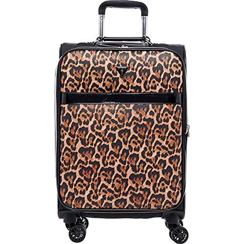 guess leopard print suitcase