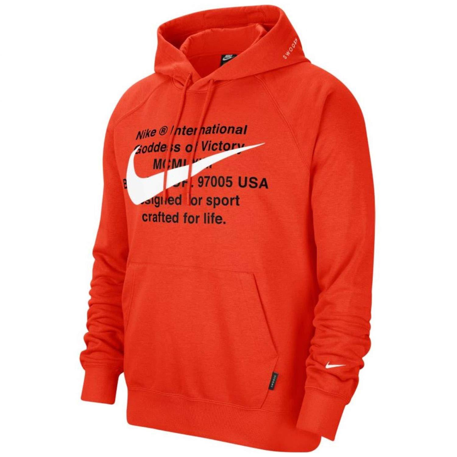 Nike Swoosh Hoodie Orange Hoodie Cj4863-891 Xxl in Red for Men - Lyst