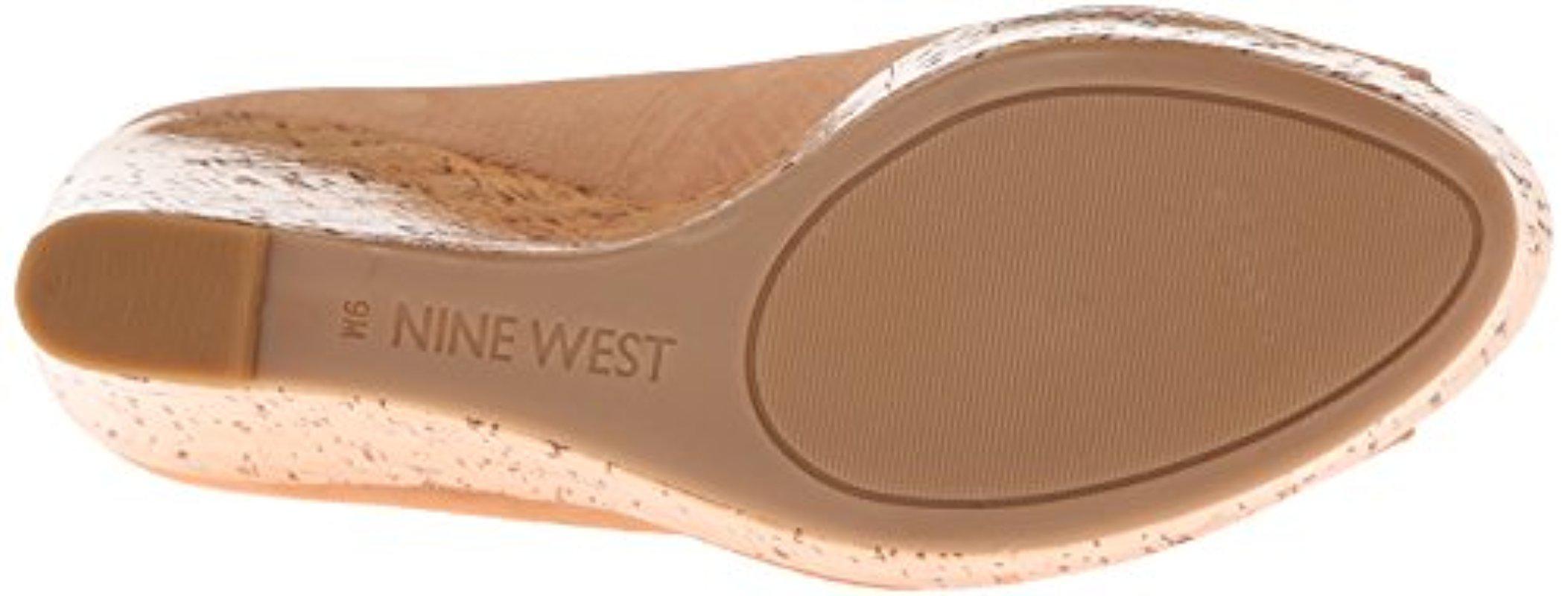 Nine West Womens Audora Nubuck Wedge Pump