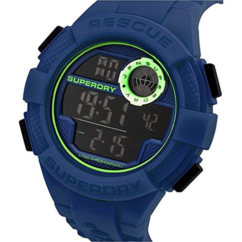 Superdry 'radar' Quartz Plastic And Silicone Dress Watch, Color:blue  (model: Syg193u) for Men - Lyst
