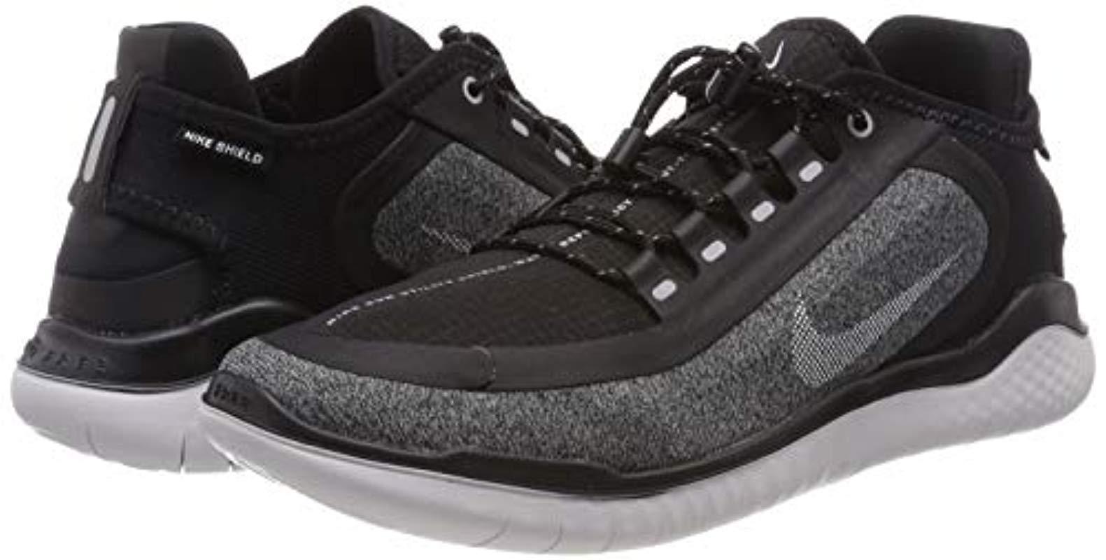 Nike Synthetic Free Rn 2018 Shield Training Shoes in Black for Men - Lyst