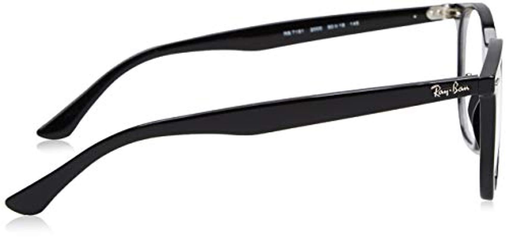 Ray-Ban Rx7151 Glasses In Black Rx7151 2000 52 in Black for Men - Lyst