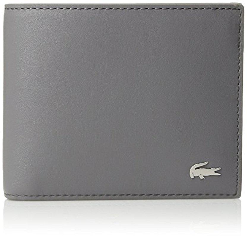Lacoste Fg Small Billfold Wallet in Steel Gray (Gray) for Men Lyst