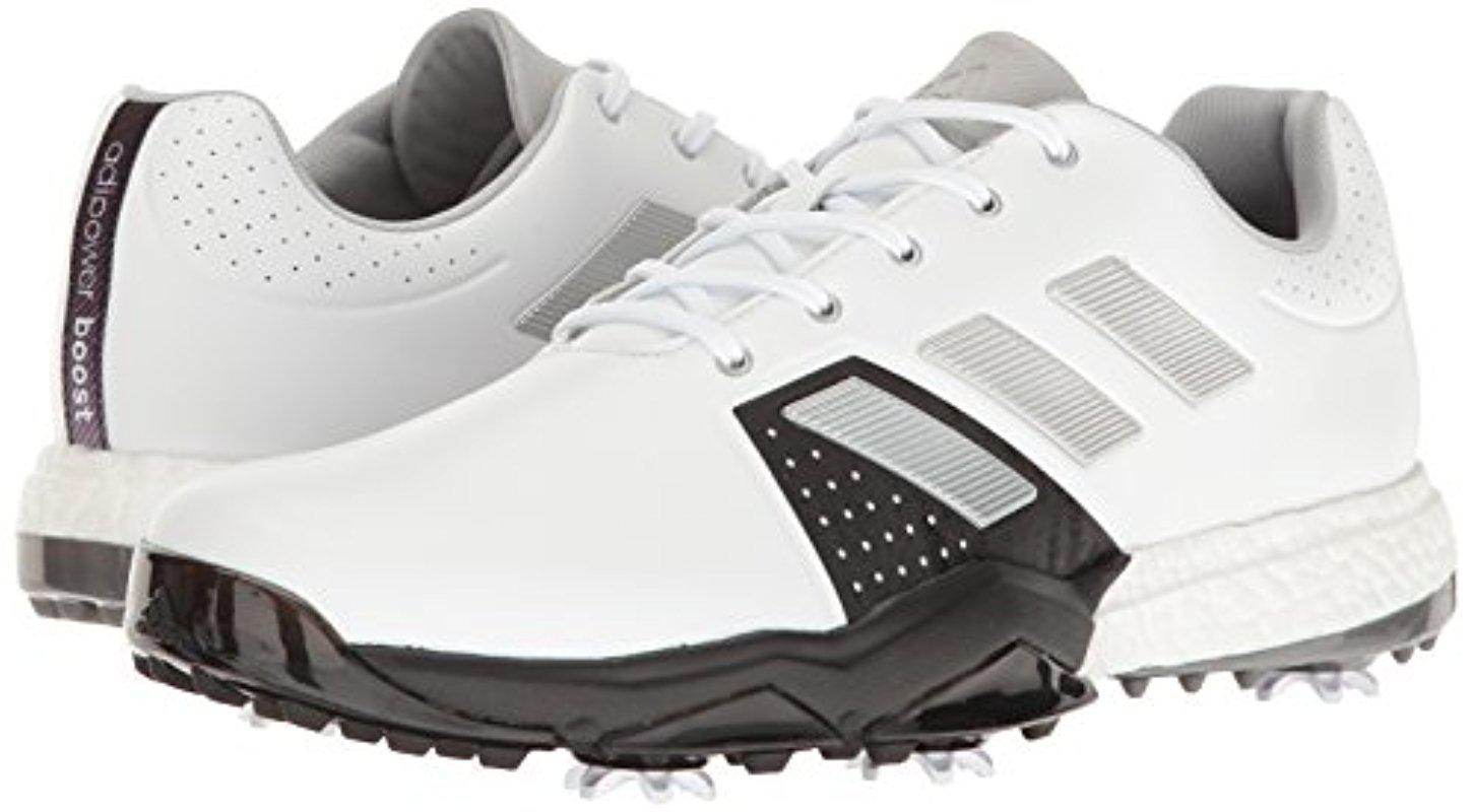 adidas Leather Adipower Boost 3 Golf Shoe in White for Men - Lyst