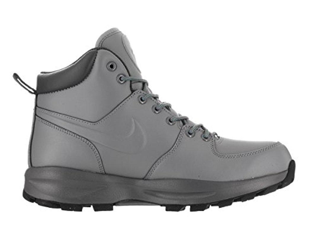 Nike Manoa Leather Hiking Boot in Cool Grey/Black (Black) for Men | Lyst