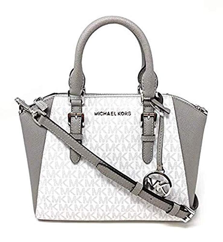 Ciara Medium Saffiano Leather Messenger Bag Bright White di Michael Kors |  Lyst