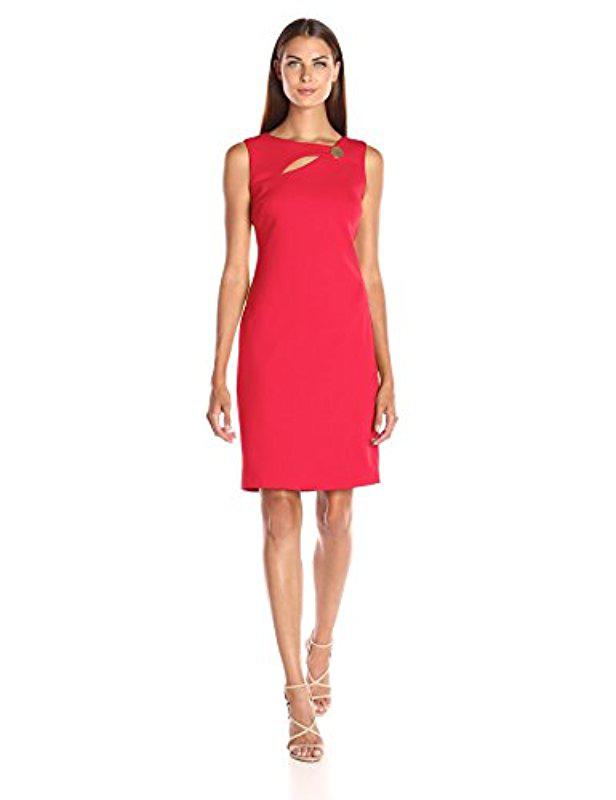 CALVIN KLEIN 205W39NYC Sleeveless Sheath Dress With Front Cut Out in ...