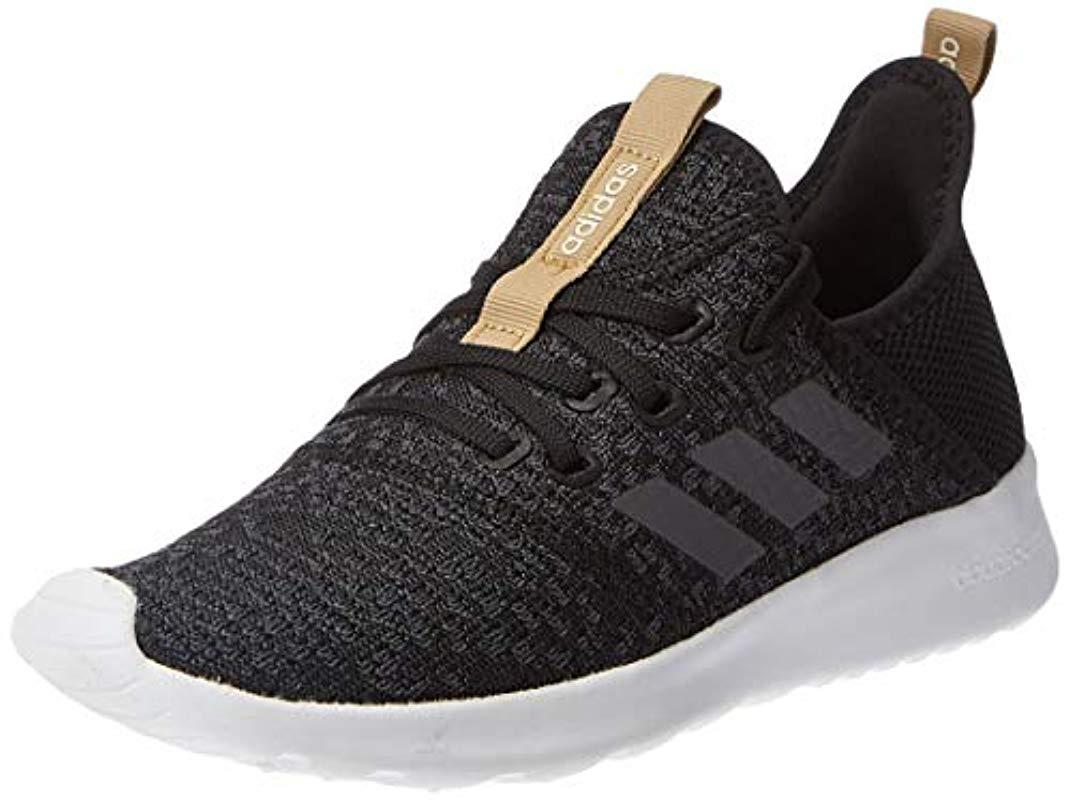 adidas Lace Womens Cloudfoam Pure Running Shoe in Black Black White (White)  - Save 72% - Lyst