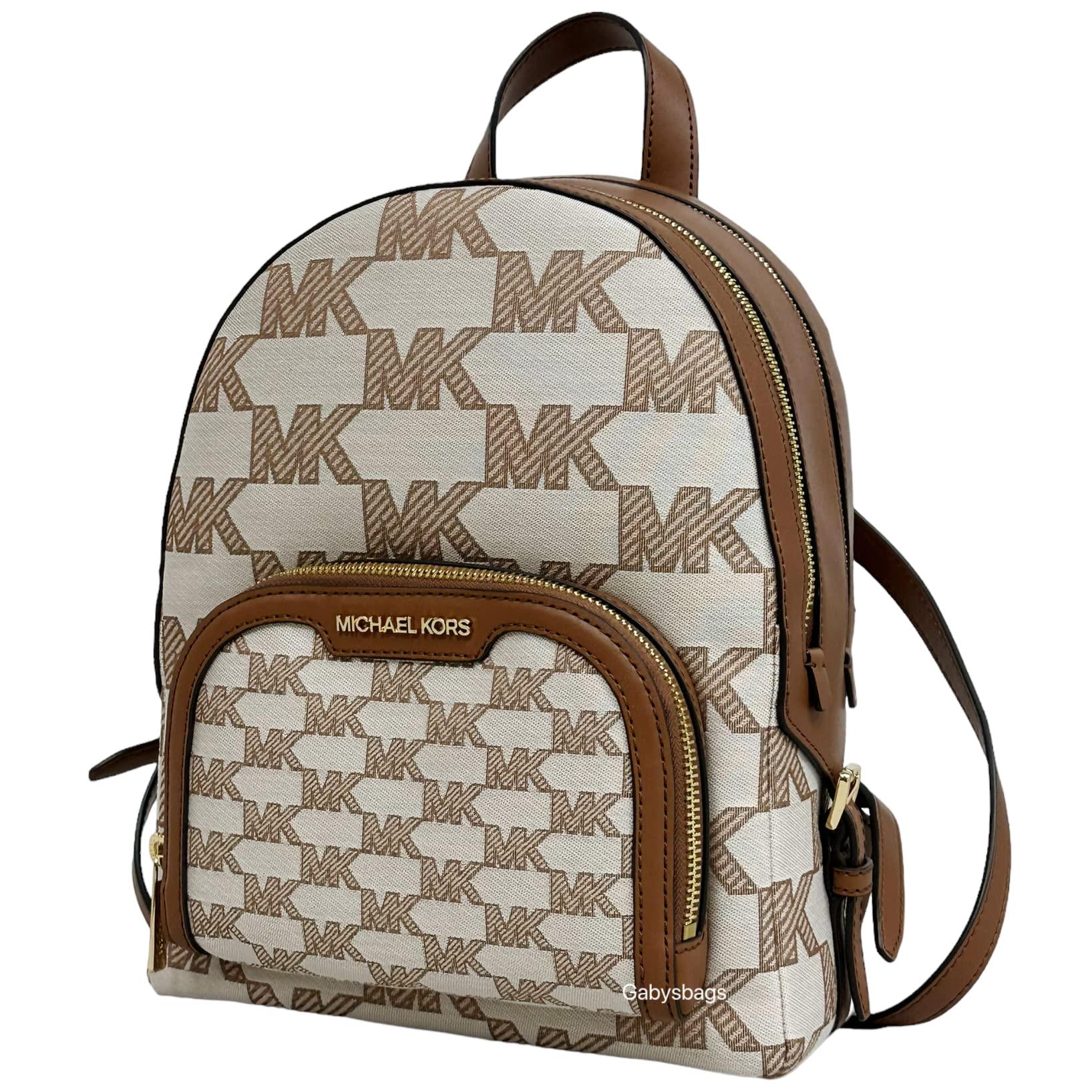 Michael Kors Jaycee Medium Logo Backpack in Brown | Lyst UK