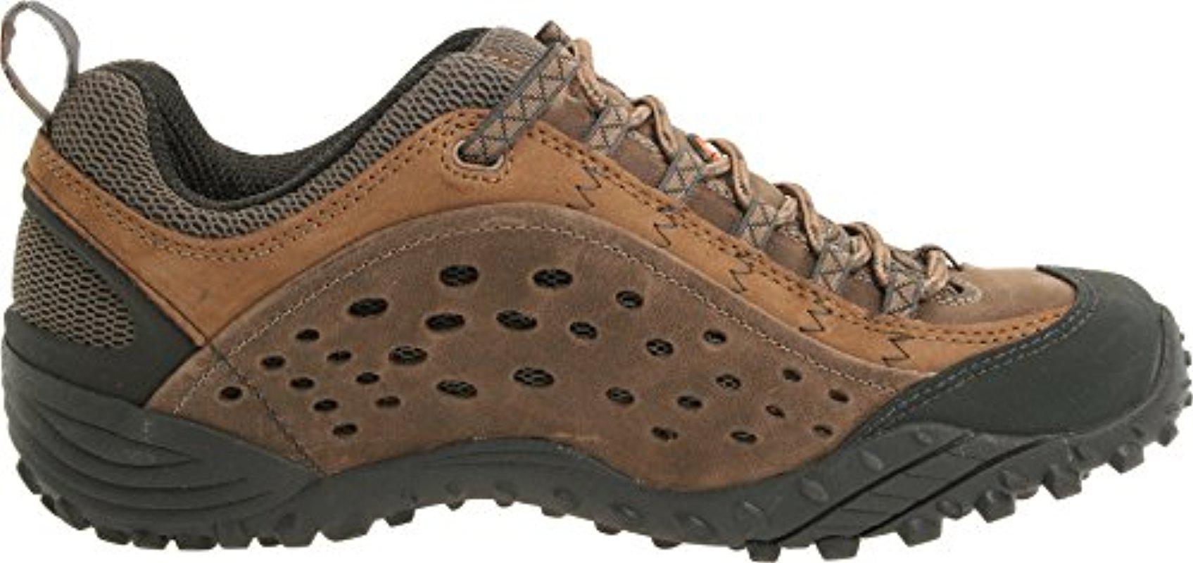 Merrell Leather Intercept (dark Men's Lace Up Casual Shoes in Brown for Men - Lyst