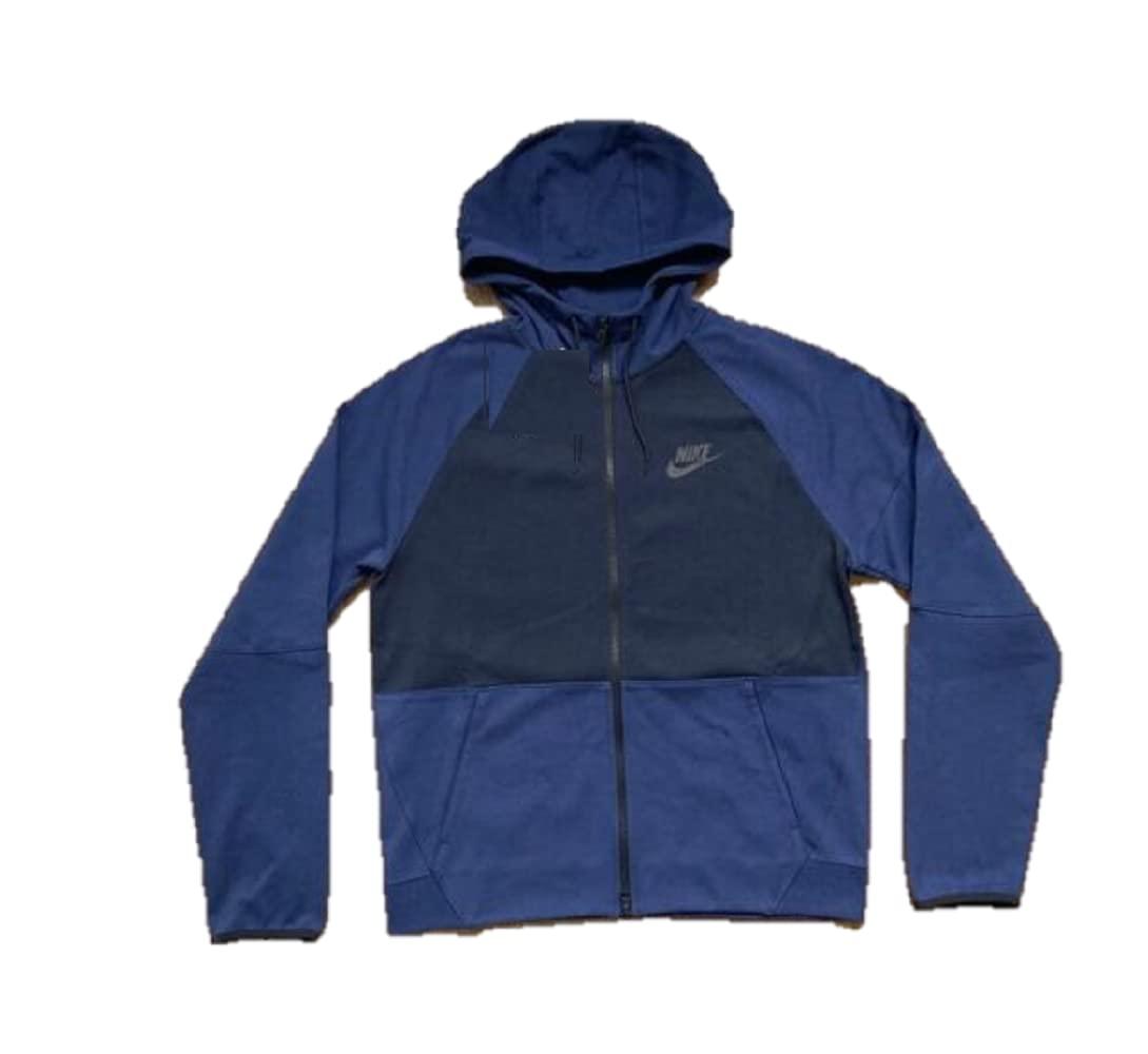 Nike Sportswear Full Zip Hoodie Tech Fleece Cotton Blue Zip Colour
