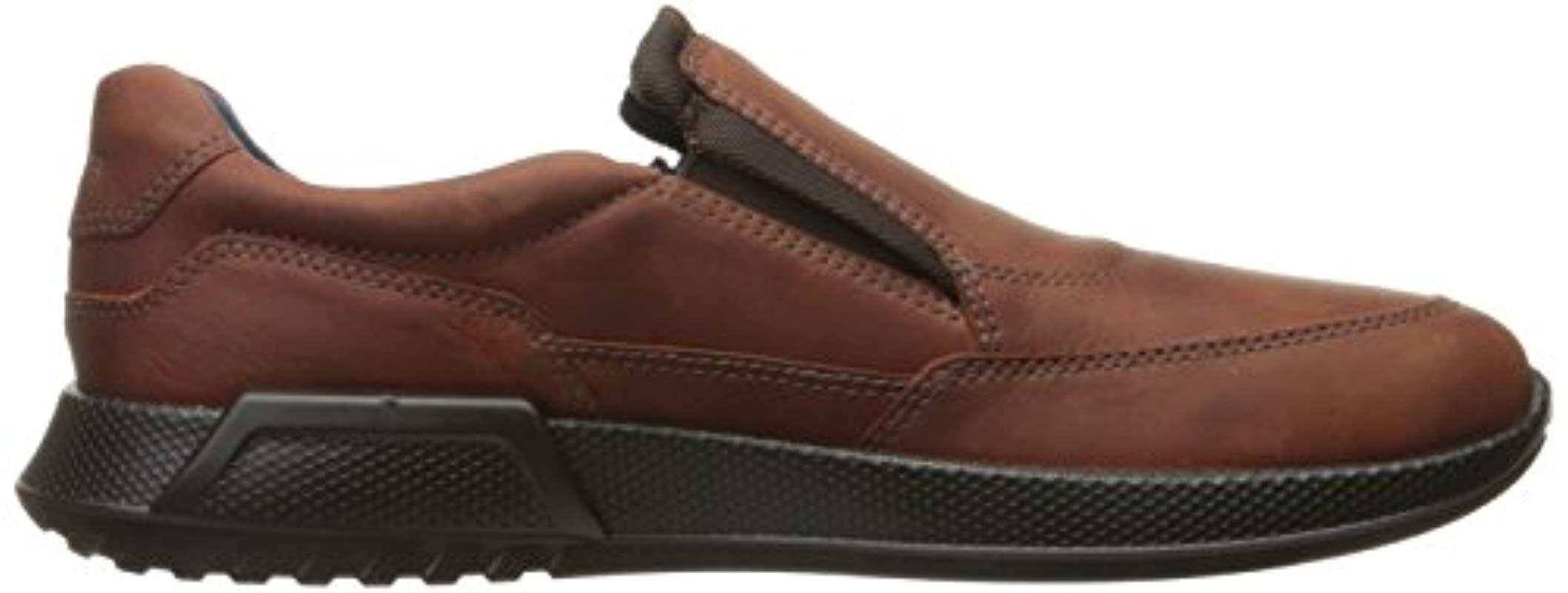 Ecco Leather Luca Slip On Trainers in Cognac (Brown) for Men - Lyst