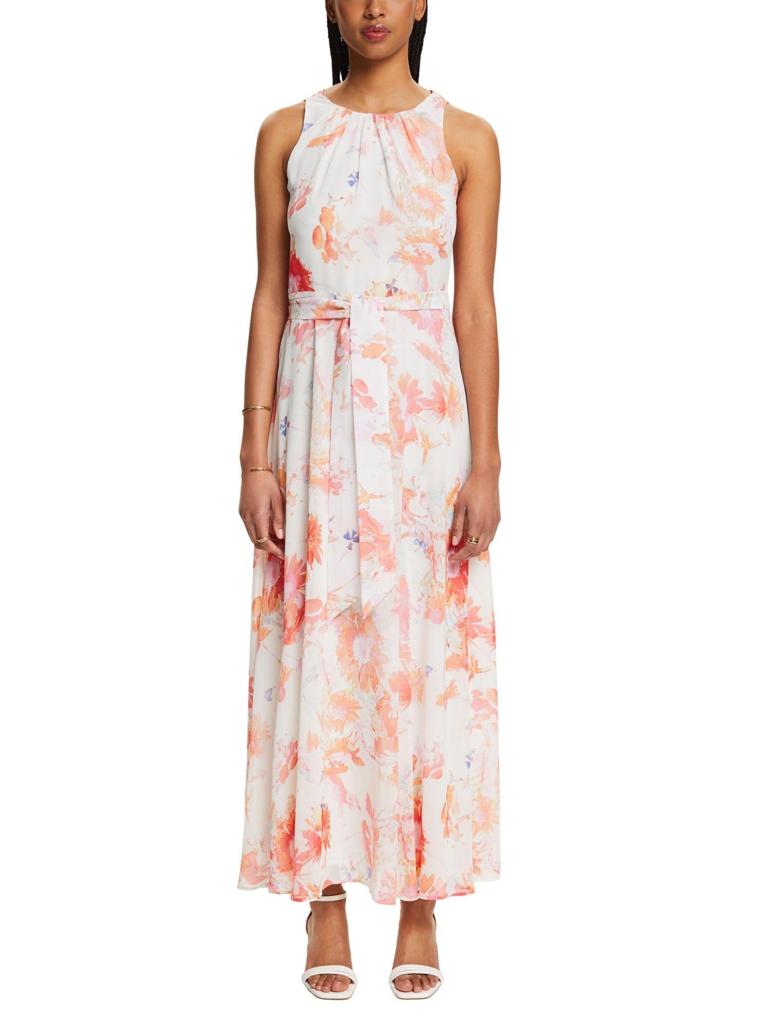 esprit chiffon kleid rosa