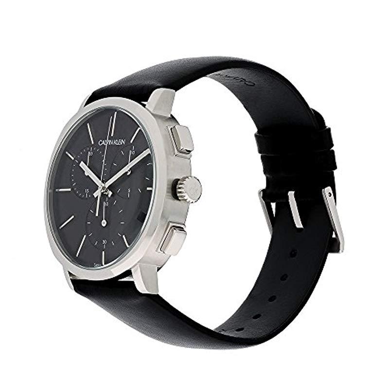 lyst - horloge k8q371c1 calvin klein pour homme en coloris noir