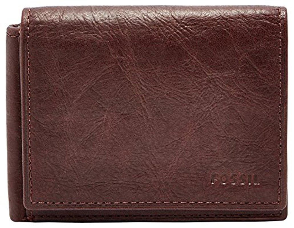 Fossil Rfid Blocking Ryan Execufold Wallet in Brown for Men | Lyst