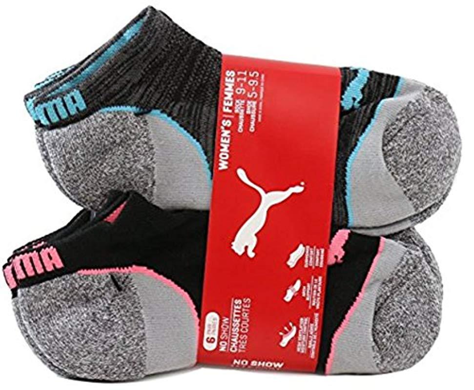 PUMA 6pack Low Cut Athletic Socks in Red Lyst