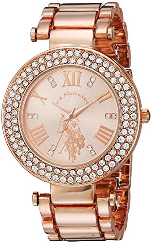 us polo rose gold watch