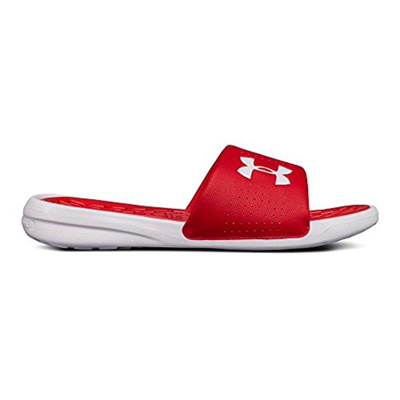 Under Armour Playmaker Fix Slide Sneaker in Red for Men | Lyst