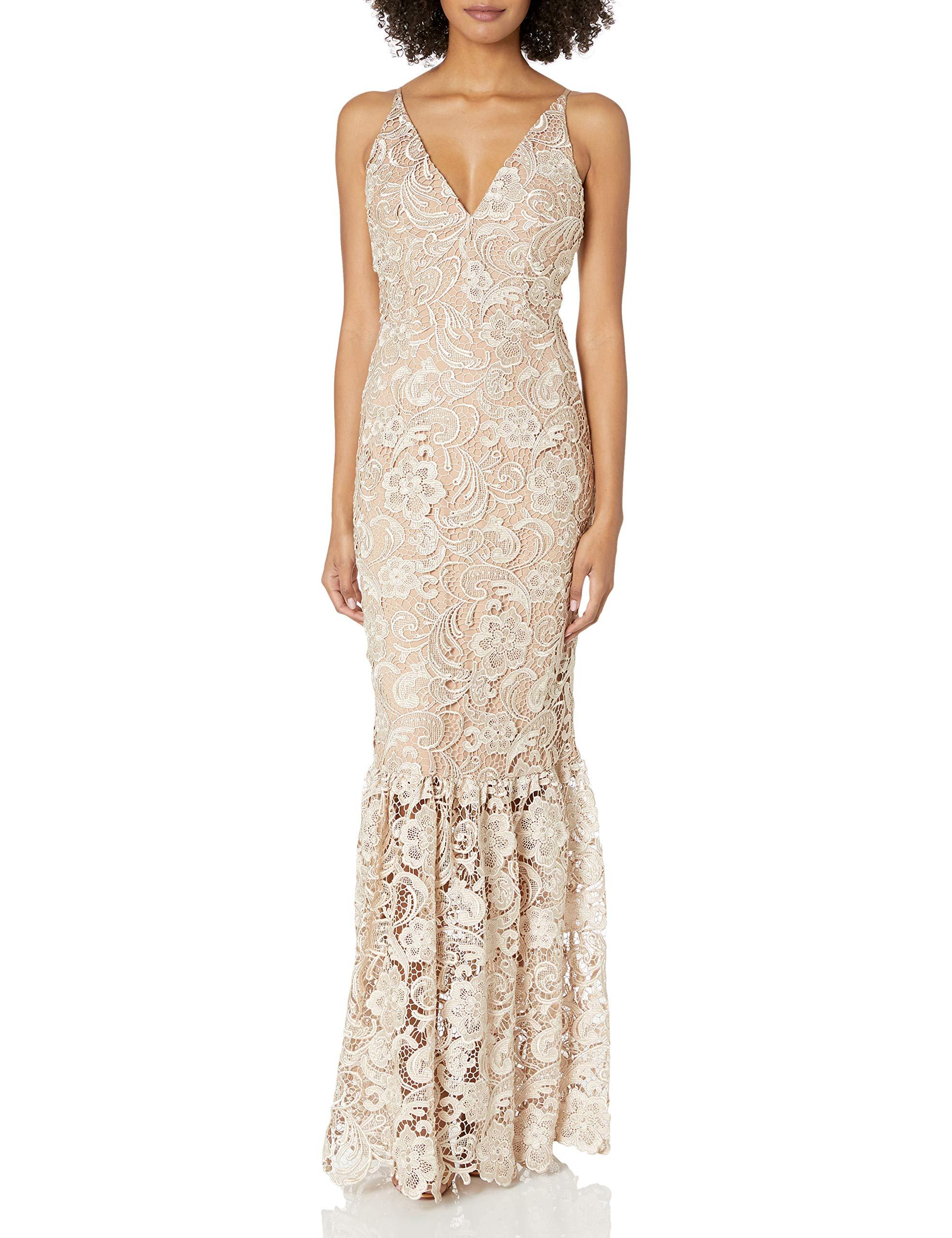 dress the population karina plunge mermaid gown