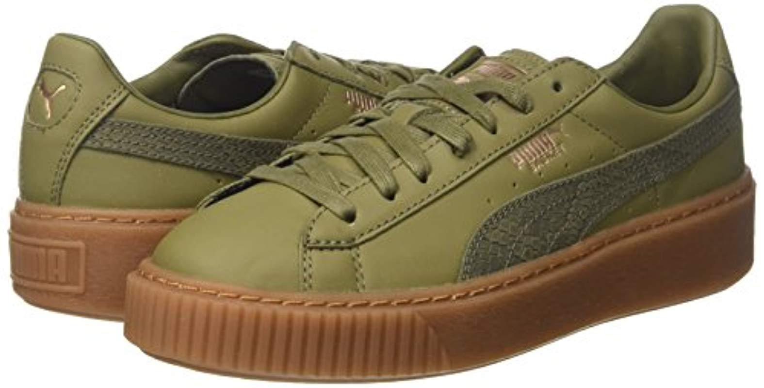 puma basket platform euphoria gum
