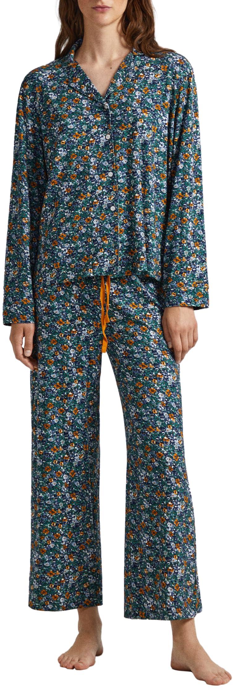 Pepe Jeans Floral Pj Set Pajama in Black Lyst UK