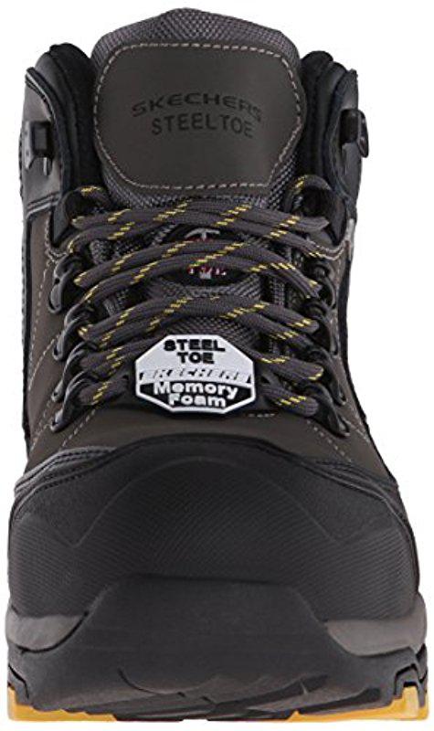 skechers work men's surren waterproof steel toe work boot