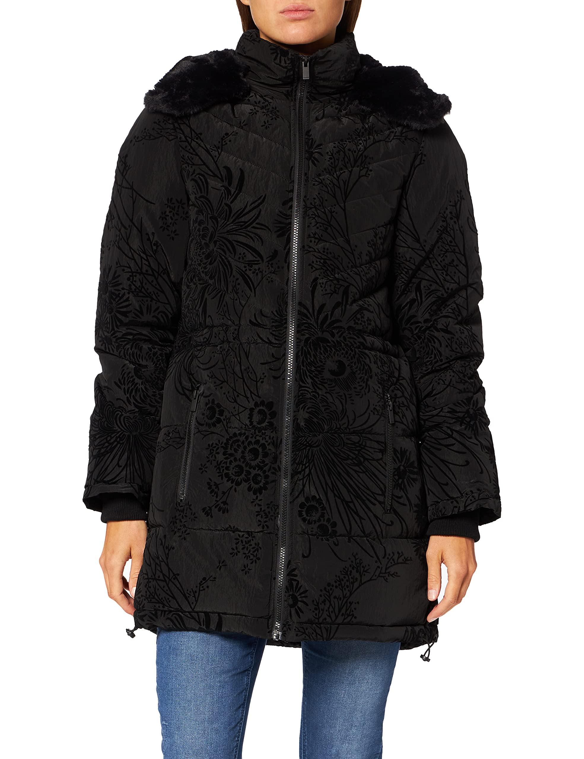 desigual black coat