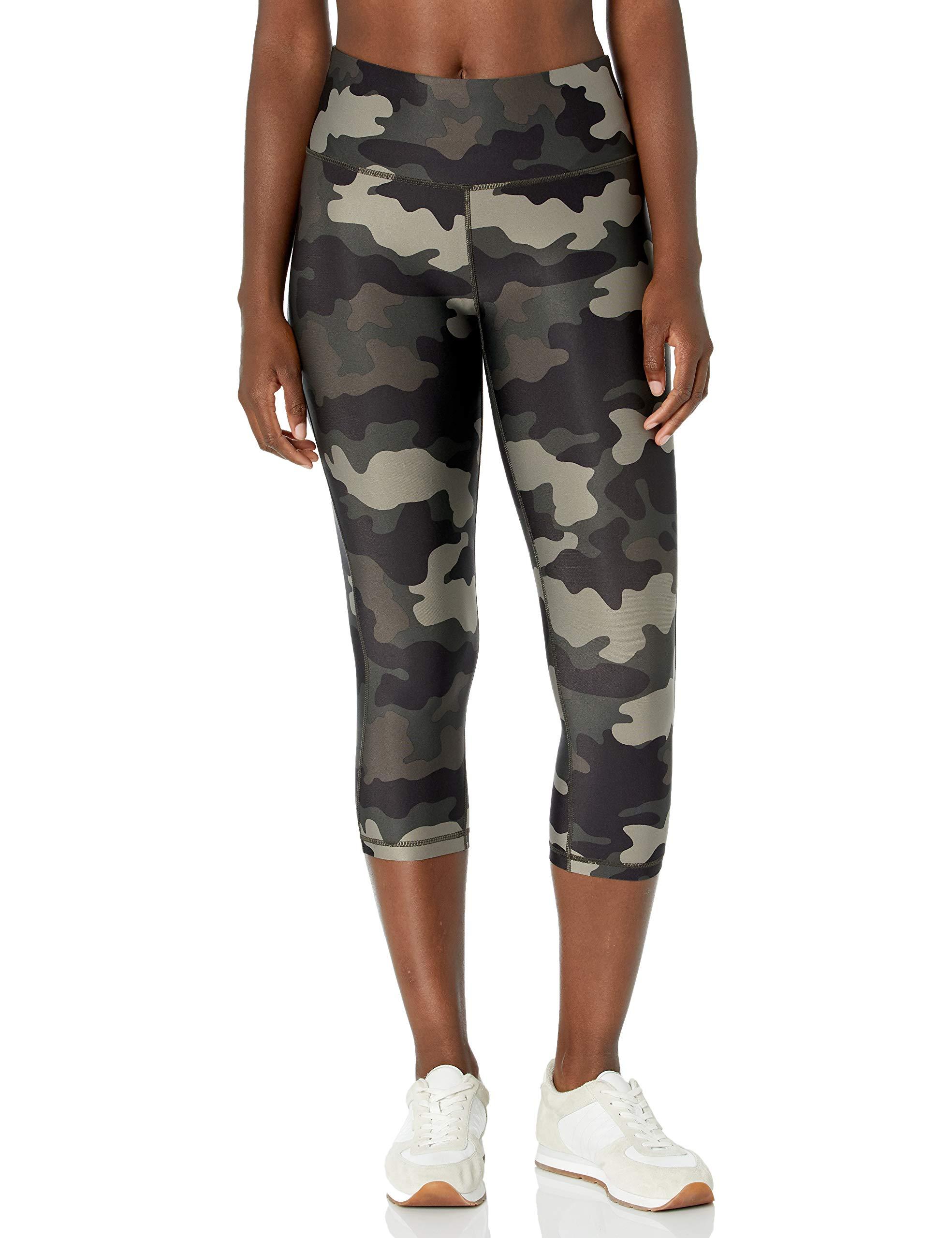 Amazon Essentials Performance Capri Legging,(Green Camo Print