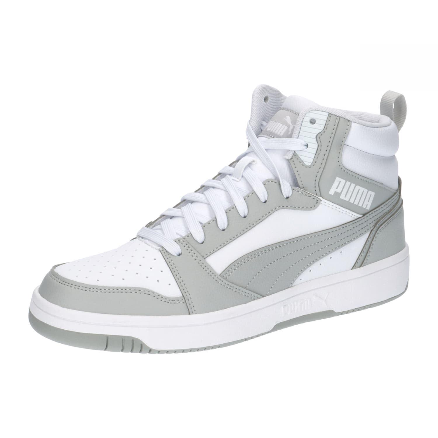 puma rebound white grey